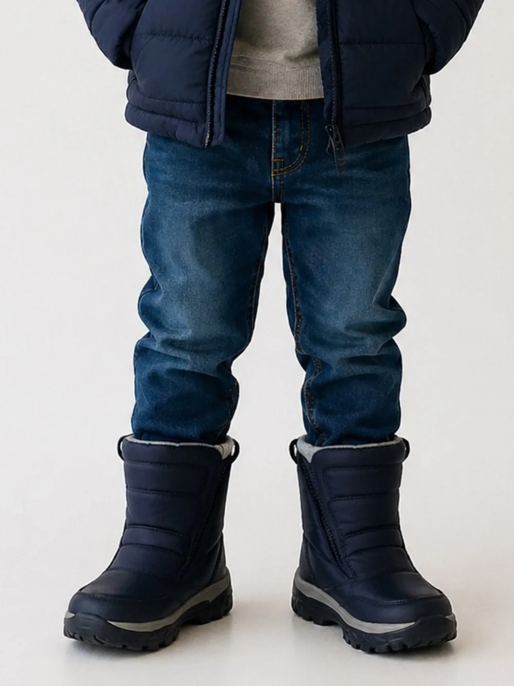 Lands’ End Youth Adolesent Winter Snow Boots Black US 13 Waterproof
